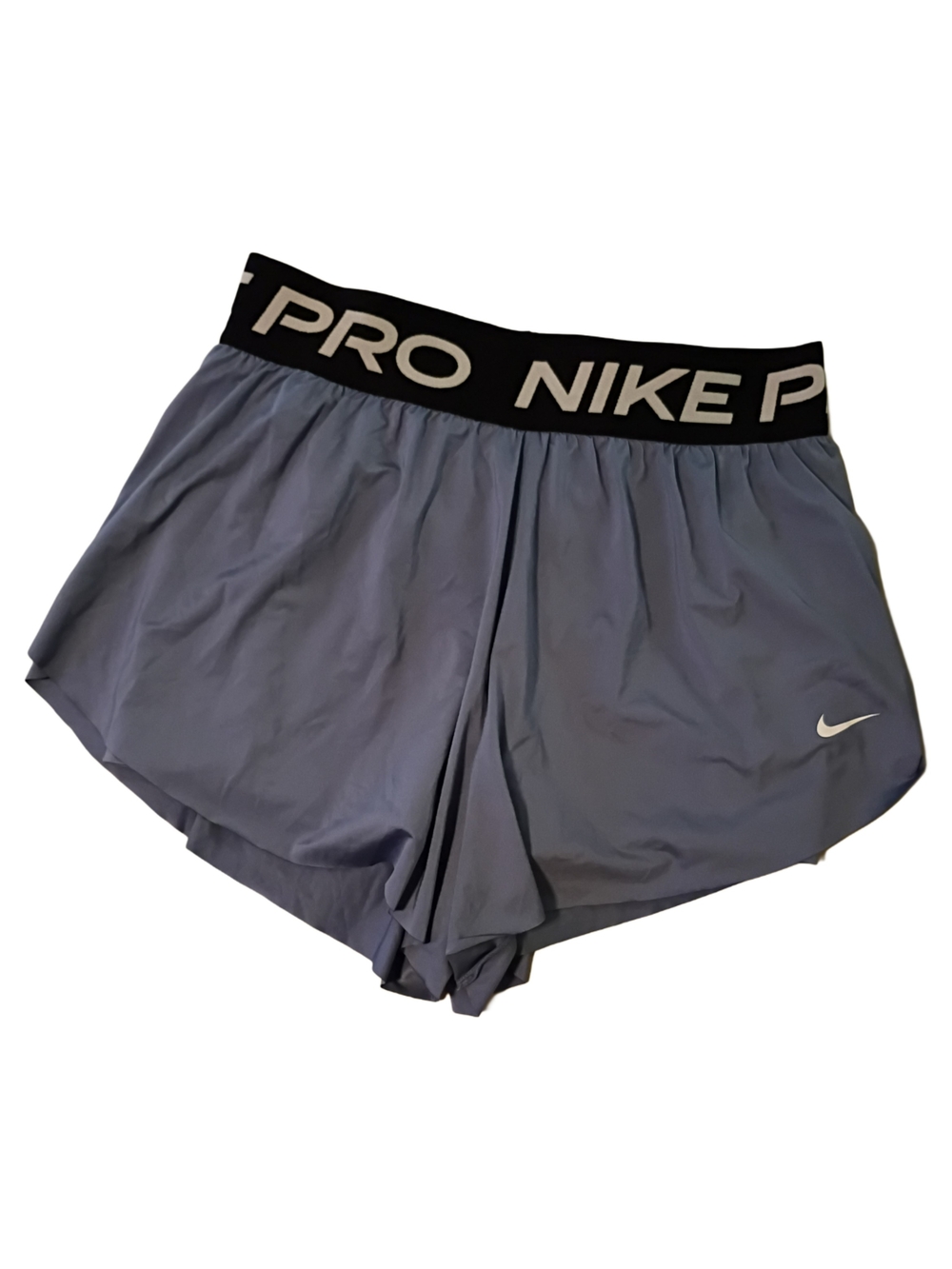 Nike Pro Kid's Slate Blue Training Shorts with Black Waistband